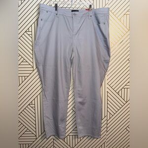 Talbots Slim Ankle Light Gray Women's Pants size 22W